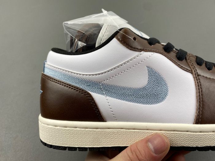 Air Jordan 1 Low SE GS AJ1 Mocha Blue Grey Kids Youth Casual FQ8156-142