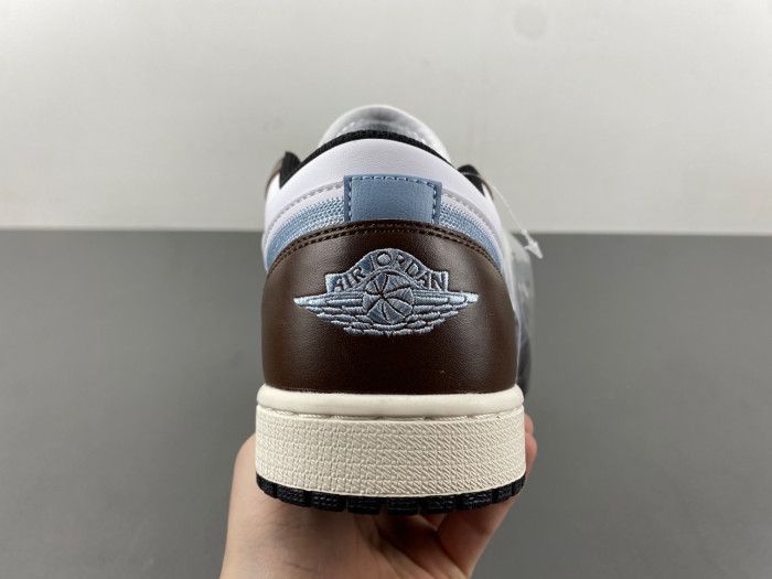 Air Jordan 1 Low SE GS AJ1 Mocha Blue Grey Kids Youth Casual FQ8156-142