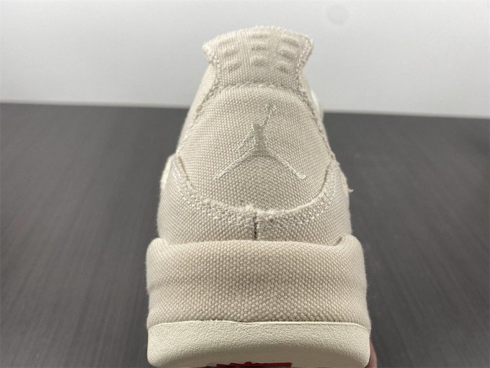 Air Jordan 4 Womens Canvas Sail Cement Grey DQ4909-100
