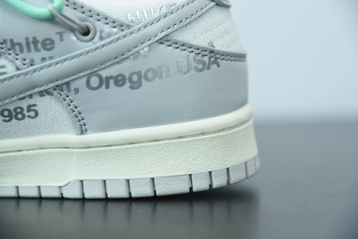 OFW x Nike SB Dunk Low 04 of 50 OW White Grey Green DM1602-114