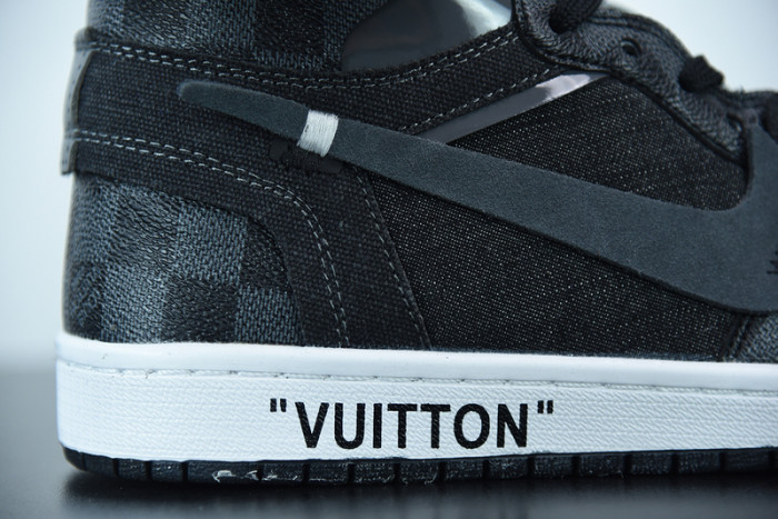 air jordan 1 x off L**is aj1 ow black