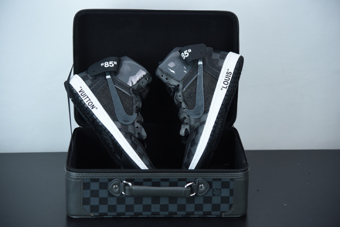 air jordan 1 x off L**is aj1 ow black