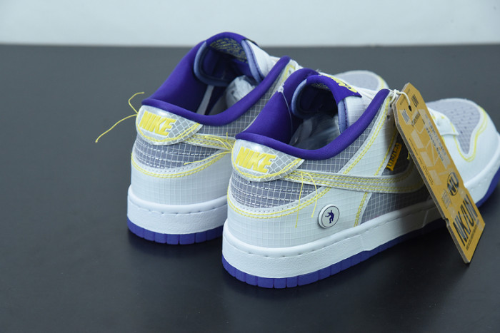 Union LA x Nike SB Dunk Low White Purple Metallic Sliver DJ9649-500