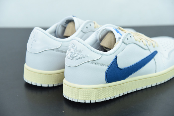 Travis Scott x Air Jordan 1 Low White Navy Blue CQ3277-100